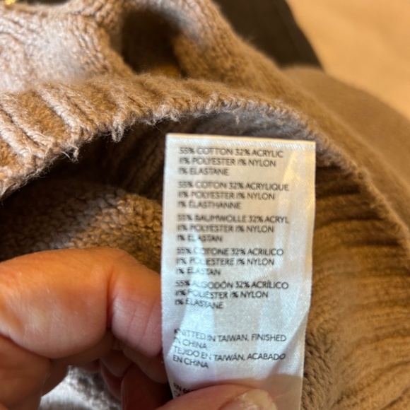 Anthropologie Maeve Crewneck Puff Sleeve Crop Sweater | Dusty Rose | Small - Picture 7 of 9